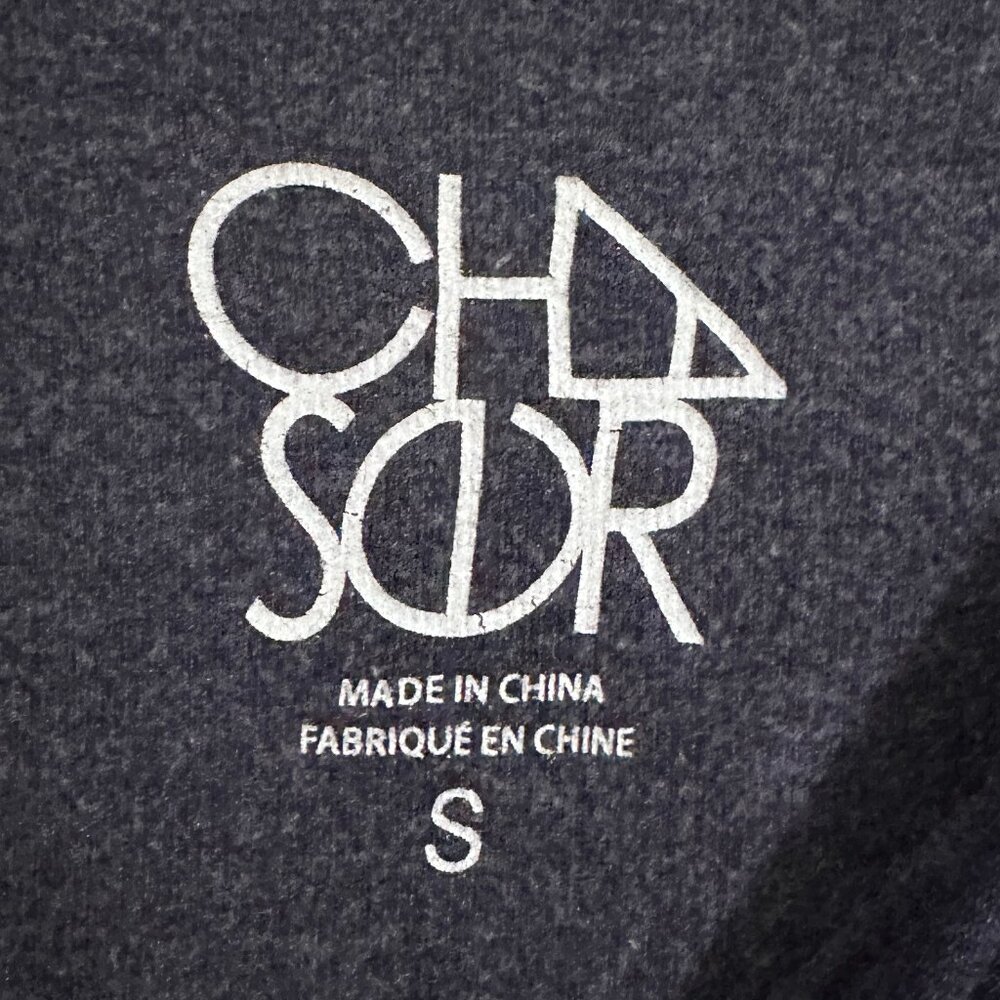 Chaser Navy Heart Print Long Sleeve Top Size S - Picture 7 of 9